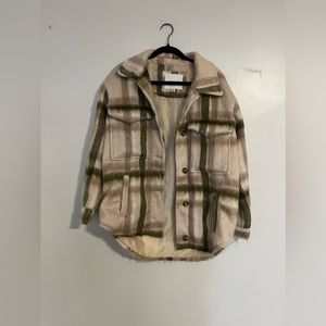 Brushed Plaid Shacket oversized